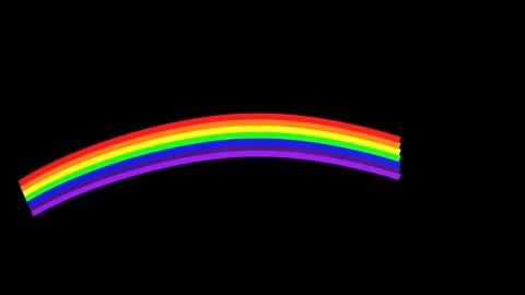 Rainbow animation visual isolated on black Stock Footage 249246417
