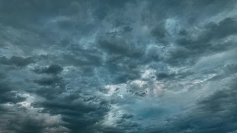 Rainbow Appears Through Dark Storm Clouds Stock Footage 337740153