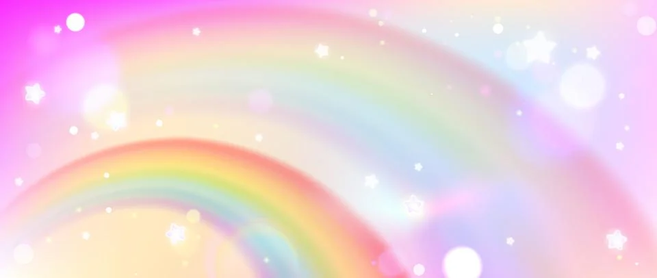Rainbow arch with star sparkles 스톡 일러스트