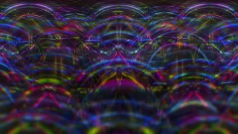 Rainbow Arched Tunnel Background Seamless Loop Видео 343121052