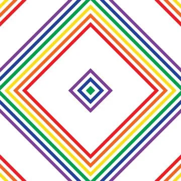 Rainbow Argyle Diagonal Stripes seamless pattern background Stock Illustration