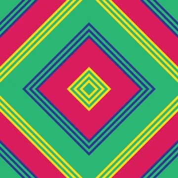 Rainbow Argyle Diagonal Stripes seamless pattern Stock Illustration
