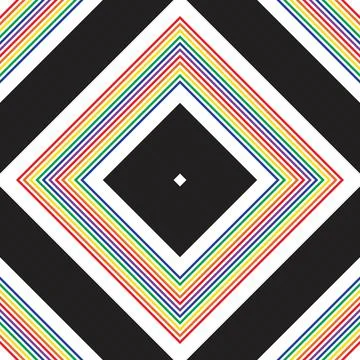 Rainbow Argyle Diagonal Stripes seamless pattern Stock Illustration