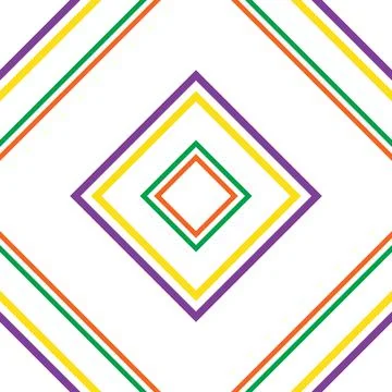 Rainbow Argyle Diagonal Stripes seamless pattern Stock Illustration