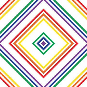Rainbow Argyle Diagonal Stripes seamless pattern Illustrazione stock