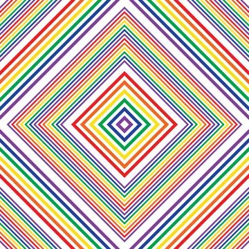 Rainbow Argyle Diagonal Stripes seamless pattern Illustrazione stock