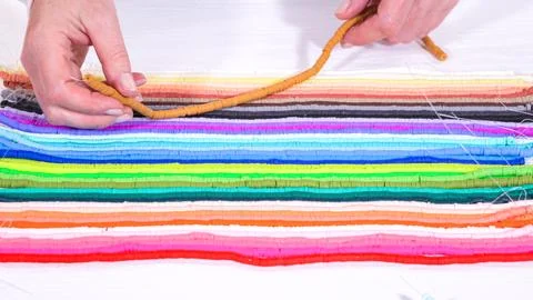 Rainbow Array of Clay Bead Strands Fotos de archivo