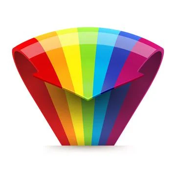 Rainbow arrows vector illustration on white background Stock Illustration