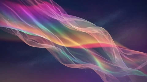 Rainbow Aurora Veil Abstract Motion Background 4K Vidéo 338081214