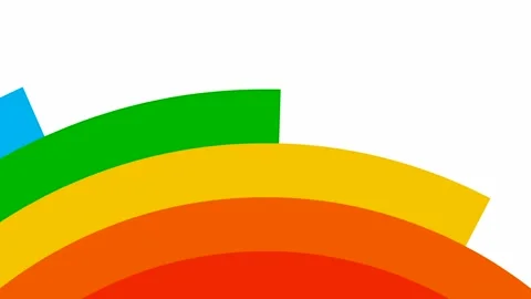 Rainbow background 4 white Stock Footage 156922098