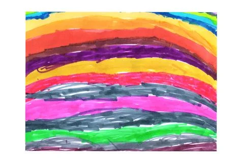 Rainbow background. Abstract backgrounds and wallpapers. Hand drawn Stock Illustration