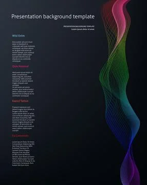 Rainbow Background Abstract Lines Waves Template Stock Illustration