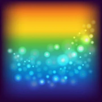 Rainbow background with circles Stock Illustration