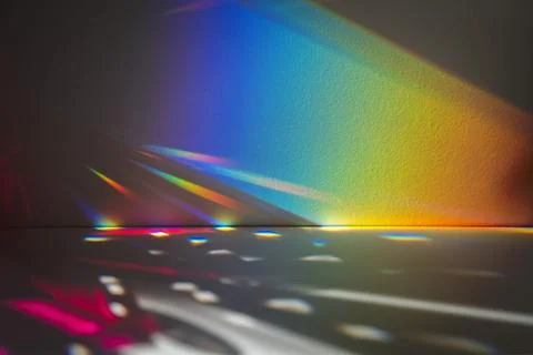 Rainbow background with disco light for products and overlays Stock Photos