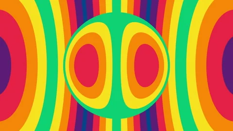 Rainbow background with distorted multicolor stripes. Seamless loop animation 스톡 동영상 167233060