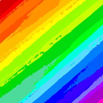 Rainbow background made texture brushes. Isolated vector illu Stock Illustration
