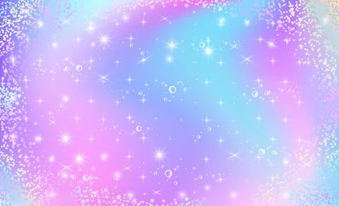 Rainbow background for a mermaid. Stock Illustration