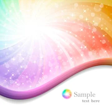 Rainbow background with ribbons eps10 vector illustration Stock Illustration