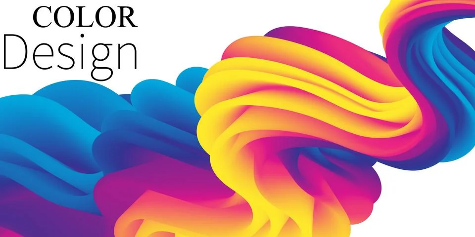 Rainbow Background. Wave Pattern. Fluid Flow. Illustrazione stock