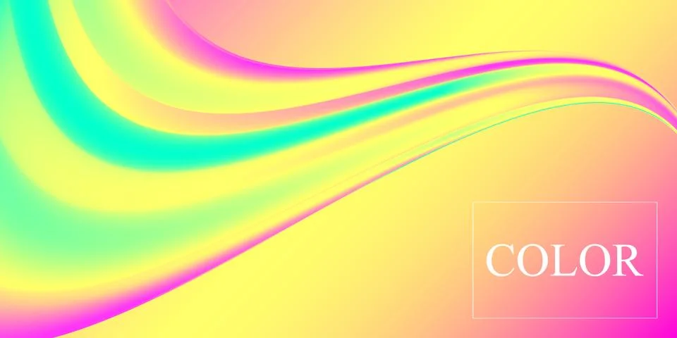 Rainbow Background. Wave Pattern. Fluid Flow. Illustrazione stock