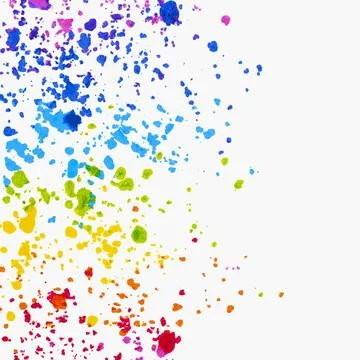 Rainbow background with wax melted crayon art 스톡 일러스트