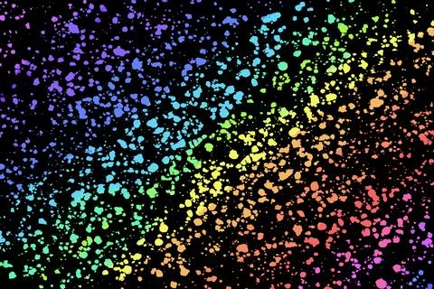 Rainbow background with wax melted crayon art Stock Illustration