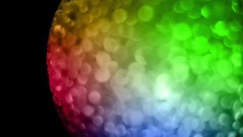 Rainbow Ball of Orbs Motion Background Stock Footage 70337667