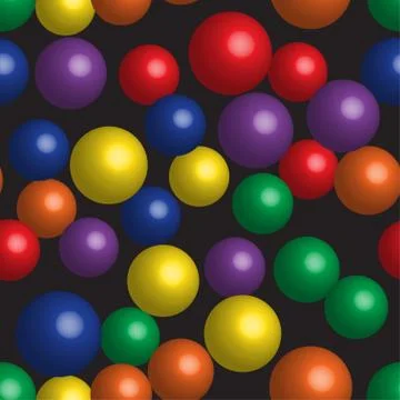 Rainbow Balls Seamless Pattern Stock Illustration