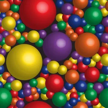 Rainbow Balls Seamless Pattern 스톡 일러스트