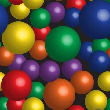 Rainbow Balls Seamless Pattern Illustrazione stock