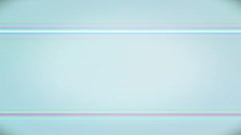 Rainbow banding lines moving over a blue screen, broken transmission effect Stock Footage 147945401