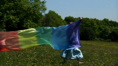 Rainbow banner Stock Footage 22664694