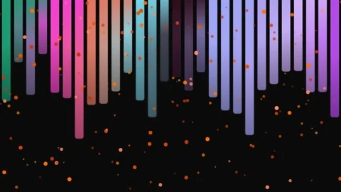 Rainbow Bars Falling with Glittering Lights. Stock-Footage 329929092