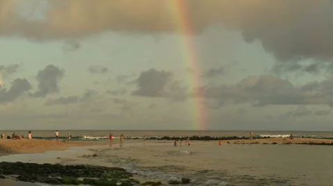 Rainbow beach Stock Footage