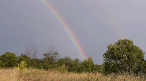 Rainbow at beautiful countryside 스톡 동영상 52607412
