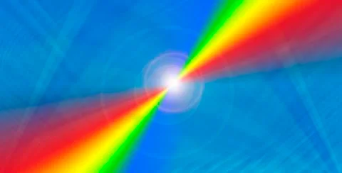 Rainbow on blue Stock Illustration