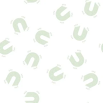 Rainbow boho glyph seamless pattern イラスト素材