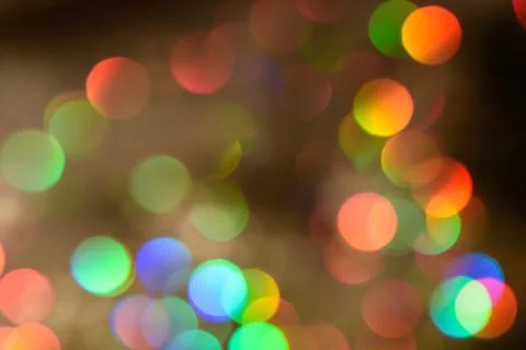 Rainbow bokeh backdrop or overlay. Stock Photos
