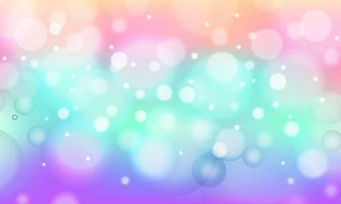 Rainbow bokeh background, soft glowing lights Stock Illustration