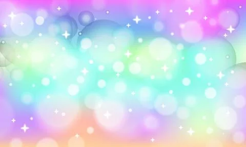 Rainbow bokeh background, soft glowing lights Stock Illustration