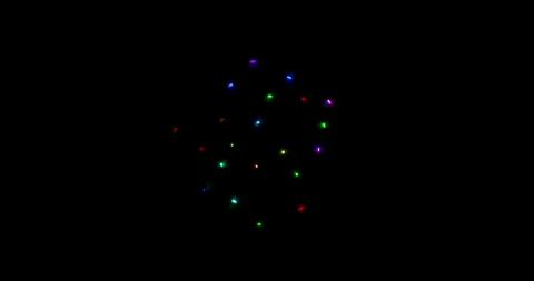 Rainbow bokeh colorful balls texture movement against black bg with 2 clips Stock Footage 211545247