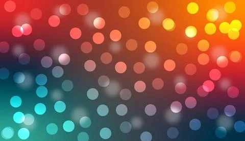 Rainbow Bokeh Light Abstract Multicolor Gradient Circle Background Stock Illustration