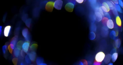 Rainbow bokeh prism background texture against black Stock Footage 280276554