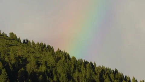 Rainbow in bramban valley Stock Footage 246837575