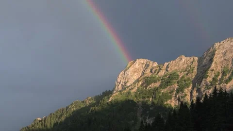 Rainbow in bramban valley Stock Footage 246837641
