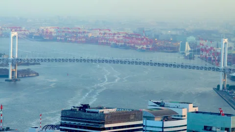 Rainbow Bridge Day-to-Night Video stock 248701090