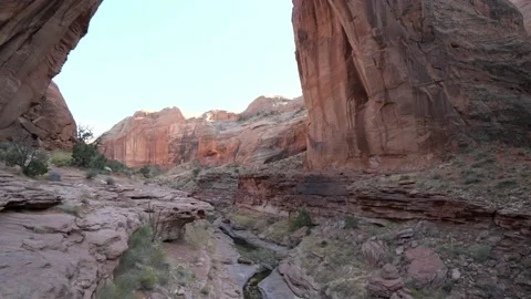 Rainbow Bridge Pan up Stock Footage 140220598