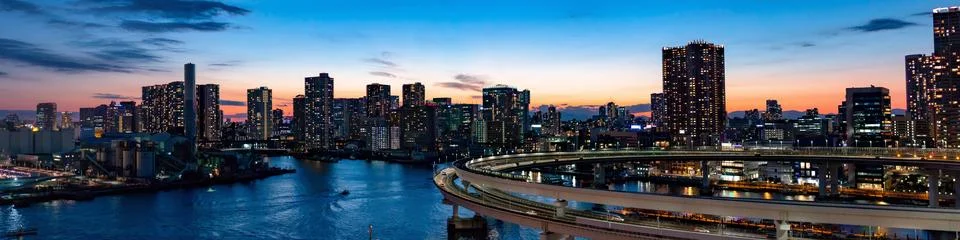Rainbow Bridge in Tokyo Stock Photos
