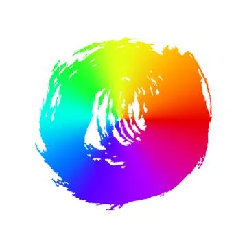 Rainbow Brush Strokes - Backdrop For Your Text Stock Illustration