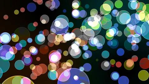 Rainbow bubble divine dimension bokeh blur red absract dark isolated Stock Illustration
